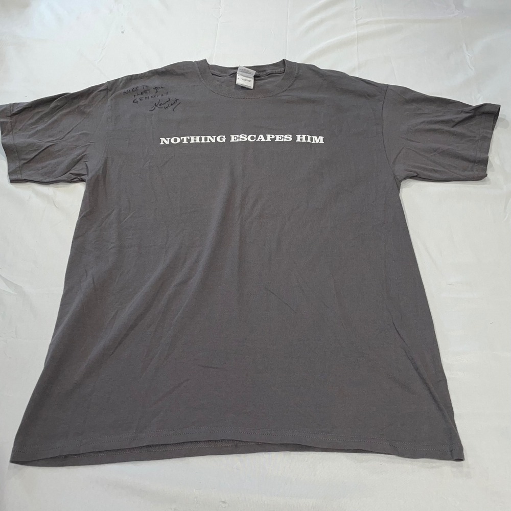 Sherlock Holmes 2009 Movie Promo T-Shirt‎ Gray Signed Kevin West Mens Large L